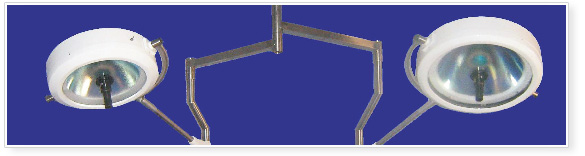 Ceiling Shadowless O.T. Light, Twin Dome With Diachroic Reflector